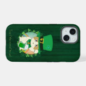 Jolly Ginger Tabby Irish Cheer iPhone 15 Case (Achterkant horizontaal)