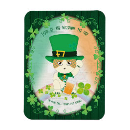 Jolly Ginger Tabby Irish Cheer Magneet