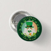 Jolly Ginger Tabby Irish Cheer Ronde Button 3,2 Cm (Voorkant /achterkant)