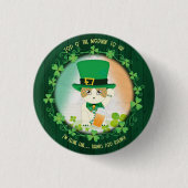 Jolly Ginger Tabby Irish Cheer Ronde Button 3,2 Cm (Voorkant)