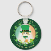 Jolly Ginger Tabby Irish Cheer Sleutelhanger (Voorkant)
