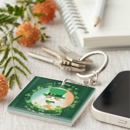 Jolly Ginger Tabby Irish Cheer Sleutelhanger