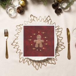 Jolly Gingerbread Man Kerstmis Servet
