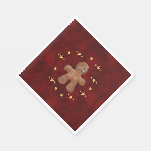 Jolly Gingerbread Man Kerstmis Servet (Hoek)