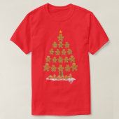 Jolly Gingerbrood kerstboom Funny Gingerbrood T-shirt (Design voorkant)