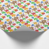 Jolly Gingerbrood Mannen die papier pakken (Hoek)