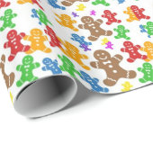 Jolly Gingerbrood Mannen die papier pakken (Rol Hoek)
