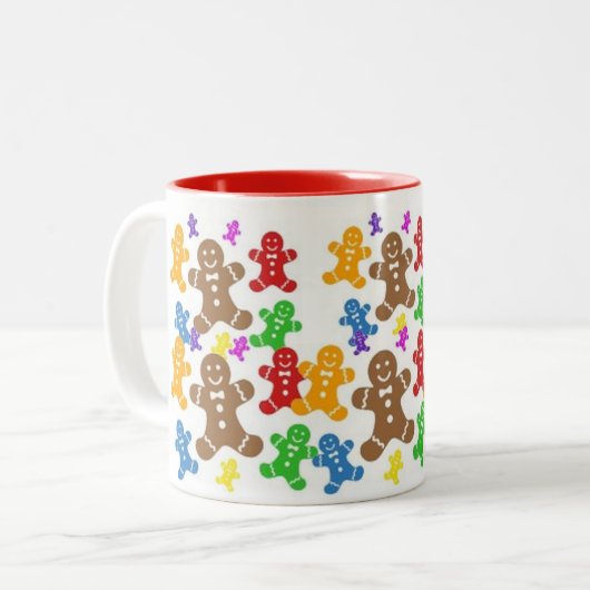 Jolly Gingerbrood Men Coffee Mok (Voorkant links)