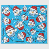 Jolly glimlachend Argentina Flag Holiday Cadeaupapier (Vlak)