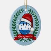 Jolly glimlacht kerststijl Honduran Flag Keramisch Ornament (Rechts)