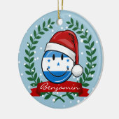 Jolly glimlacht kerststijl Honduran Flag Keramisch Ornament (Links)