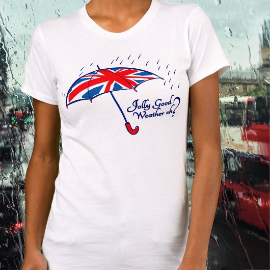 Jolly goed weer he? union jack paraplu t-shirt