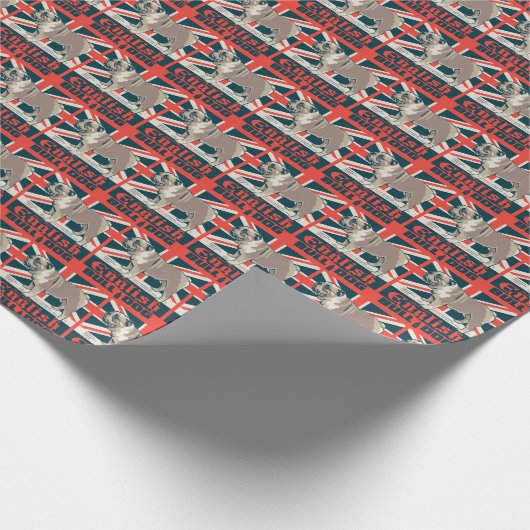 Jolly Goede Engelse Bulldog Cadeaupapier (Hoek)