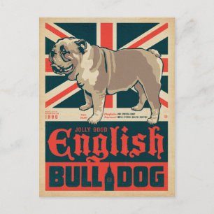 Jolly Goede Engelse Bulldog Feestdagenkaart