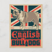 Jolly Goede Engelse Bulldog Feestdagenkaart (Voorkant)