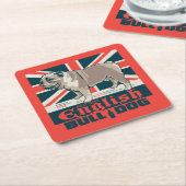 Jolly Goede Engelse Bulldog Kartonnen Onderzetters (Schuin)