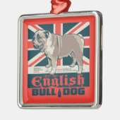 Jolly Goede Engelse Bulldog Metalen Ornament (Links)
