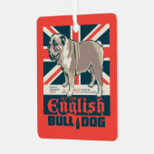 Jolly Goede Engelse Bulldog Metalen Ornament (Voorkant links)