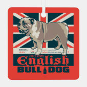 Jolly Goede Engelse Bulldog Metalen Ornament (Achterkant)
