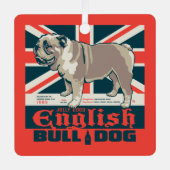 Jolly Goede Engelse Bulldog Metalen Ornament (Voorkant)
