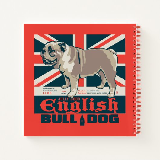 Jolly Goede Engelse Bulldog Notitieboek (Achterkant)