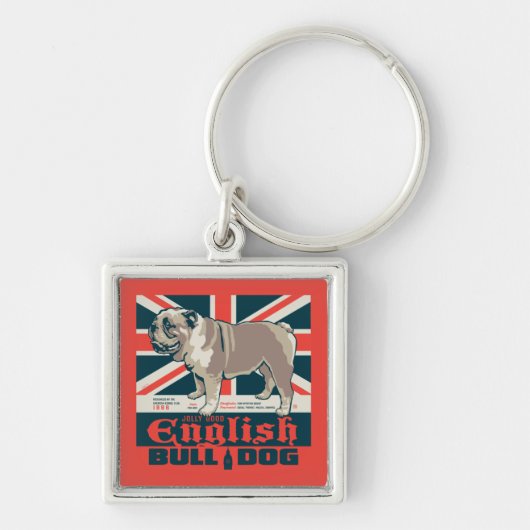 Jolly Goede Engelse Bulldog Sleutelhanger (Voorkant)