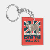 Jolly Goede Engelse Bulldog Sleutelhanger (Voorkant Links)