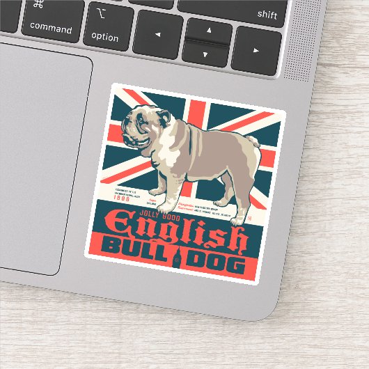 Jolly Goede Engelse Bulldog Sticker (Detail)