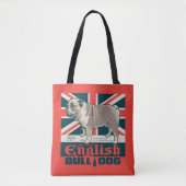 Jolly Goede Engelse Bulldog Tote Bag (Voorkant)