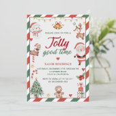 Jolly Goede Tijd Kerstmis Partij Kaart (Staand voorkant)