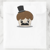 Jolly good mustache vierkante sticker (Tas)