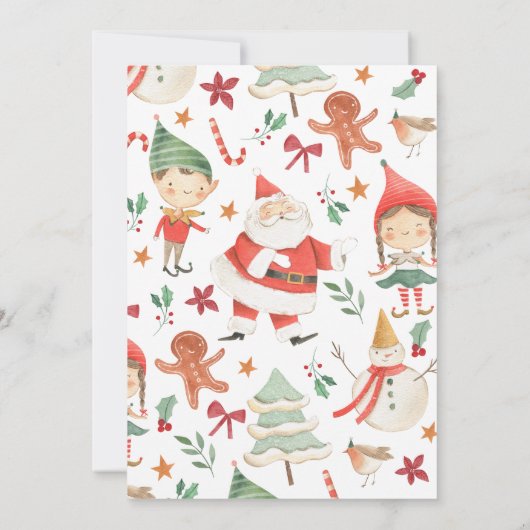 Jolly Good Time Elves Verjaardag Kaart (Achterkant)