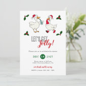 Jolly Goose Cocktail Drink Holiday Christmas Party Kaart (Staand voorkant)