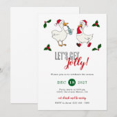 Jolly Goose Cocktail Drink Holiday Christmas Party Kaart (Voorkant / Achterkant)