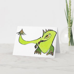 Jolly Green Dragon-notitiekaart Feestdagen Kaart