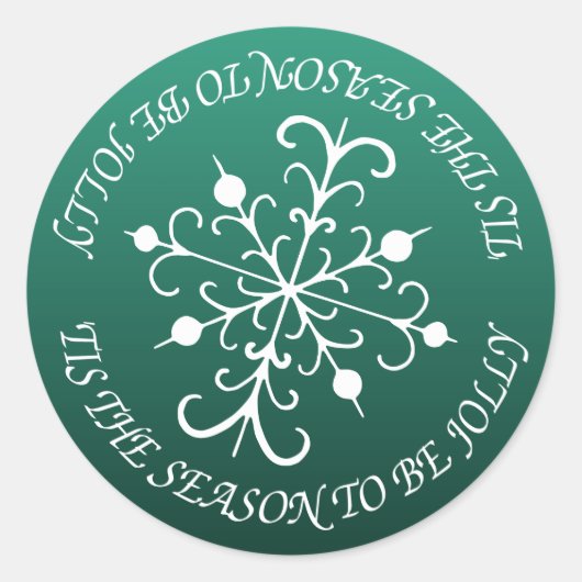 Jolly Green Snowflake Stickers (Voorkant)