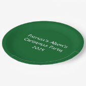 Jolly Green & White: Kerstfeest Papieren Bordje (Gekanteld)