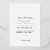 Jolly Groovy Wavy Green Christmas Gold Folie Feestdagenkaart (Achterkant)