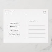 Jolly Groovy Wavy Rode Kerst Goud Folie Feestdagen Briefkaart (Achterkant)