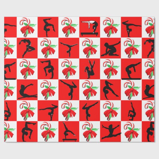JOLLY GYMNASTIEK KERSTONTWERP CADEAUPAPIER (Vlak)