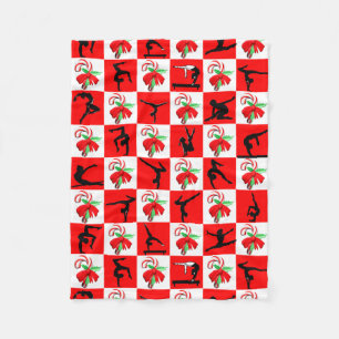 JOLLY GYMNASTIEK KERSTONTWERP FLEECE DEKEN