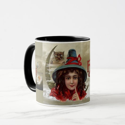 jolly halloween heks ringer Mok (Voorkant links)