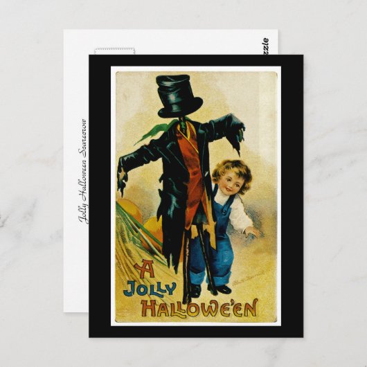 Jolly Halloween Scarecrow Briefkaart (Voorkant / Achterkant)