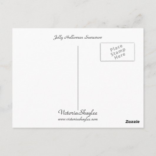 Jolly Halloween Scarecrow Briefkaart (Achterkant)