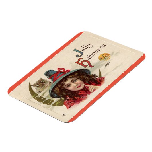 Jolly Halloween Witch Magnet Magneet (Linkerzijde)