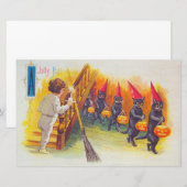 Jolly Halloween (zwarte katten) Briefpapier (Voorkant / Achterkant)