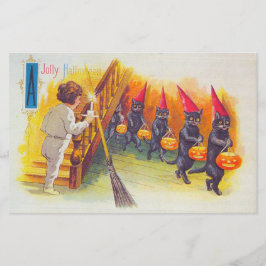 Jolly Halloween (zwarte katten) Briefpapier