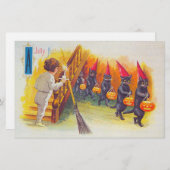 Jolly Halloween (zwarte katten) Briefpapier (Voorkant / Achterkant)