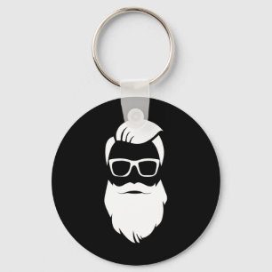 Jolly Hip Hipster Santa Claus kerstcadeau Sleutelhanger