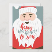 Jolly Ho Ho Ho Santa Christmas Greeting Flat Feestdagenkaart (Voorkant)